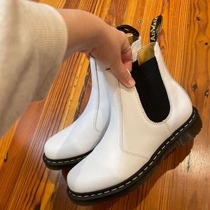 White Dr. Marten Chelsea Boots